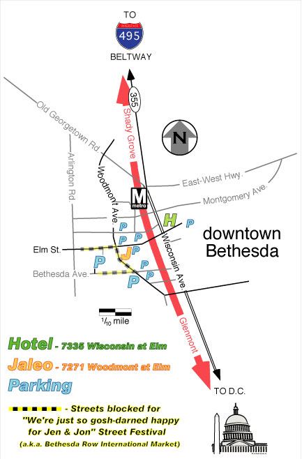 map of downtown Bethesda